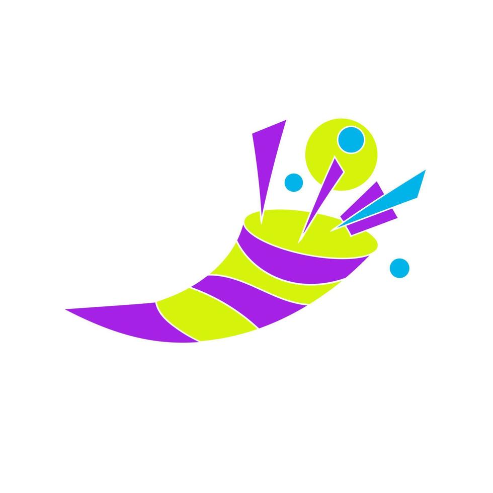 Cornucopia is an abstract sign symbol of a festive event vector