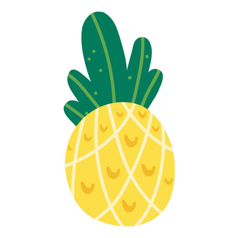 Pineapple flat icon. Tropical fruit. Symbol summer, vacations, tropics, exotic vector