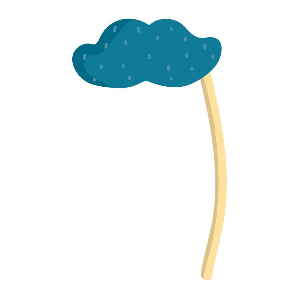 funy moustache on a stick. Pole or Stick with Moustache as Party Birthday vector