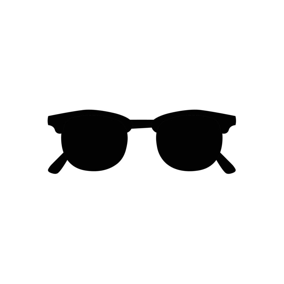 Sunglasses Silhouette. Black and White Icon Design Element on Isolated White Background vector