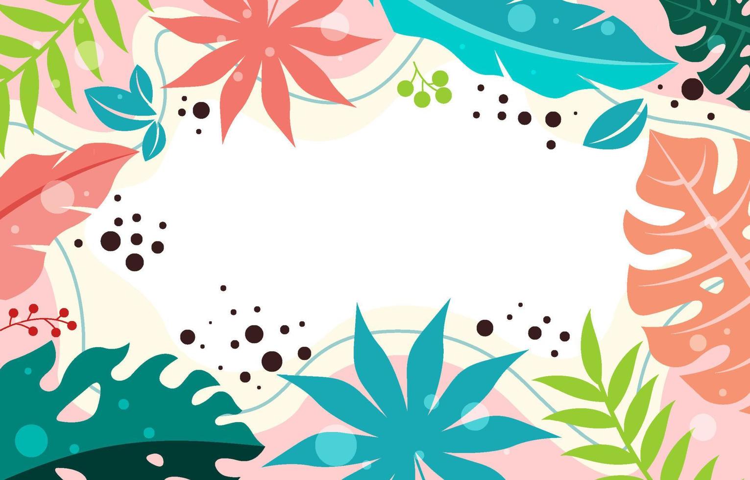 fondo floral de verano colorido vector