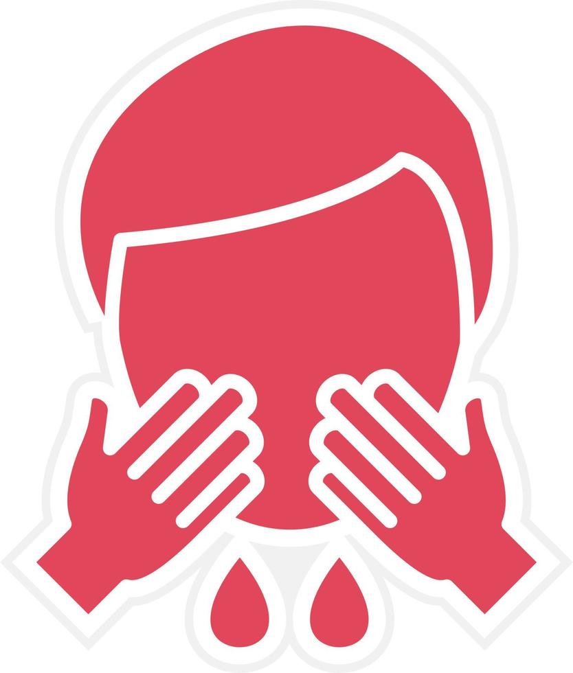 Wash Face Icon Style vector