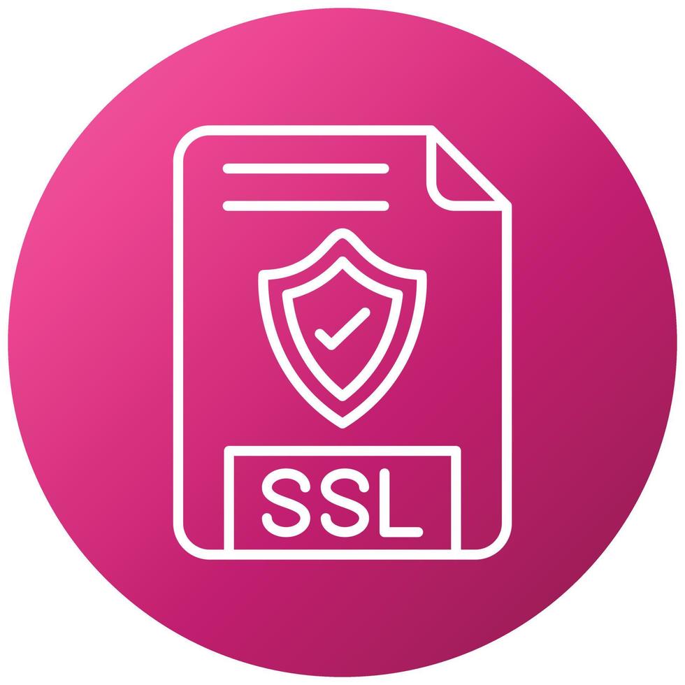 estilo de icono de archivo ssl vector