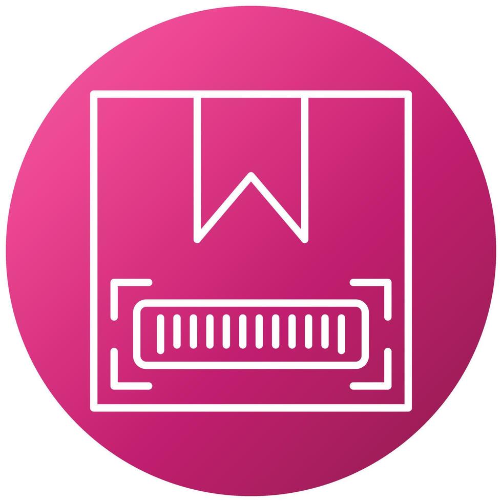 Package Barcode Icon Style vector