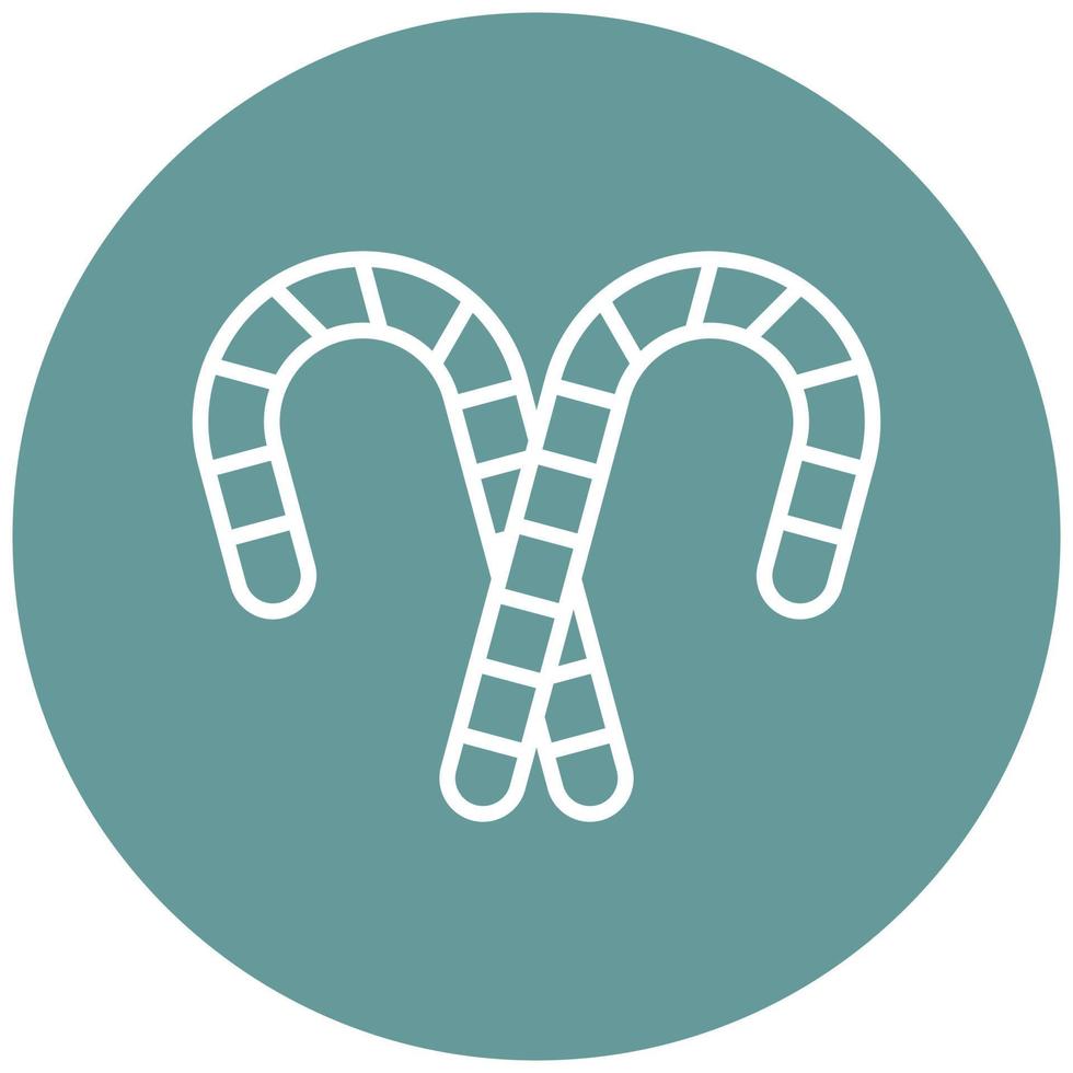 Candy Cane Icon Style vector