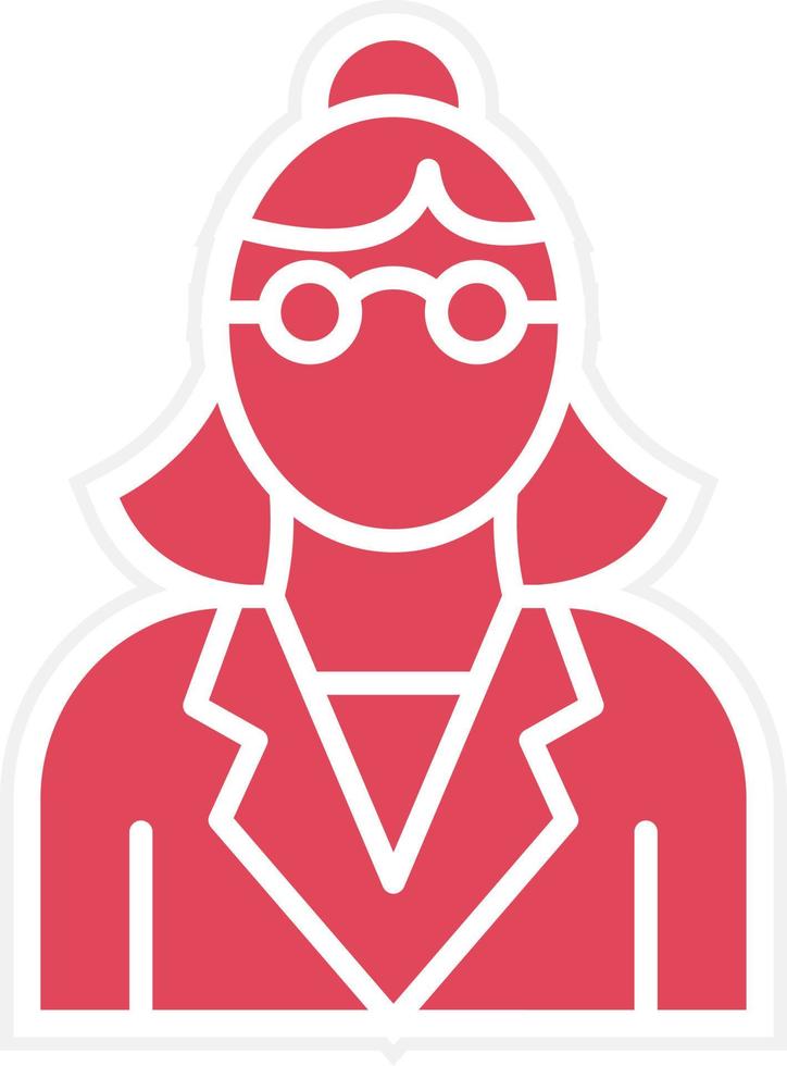 Female Professor Icon Style vector