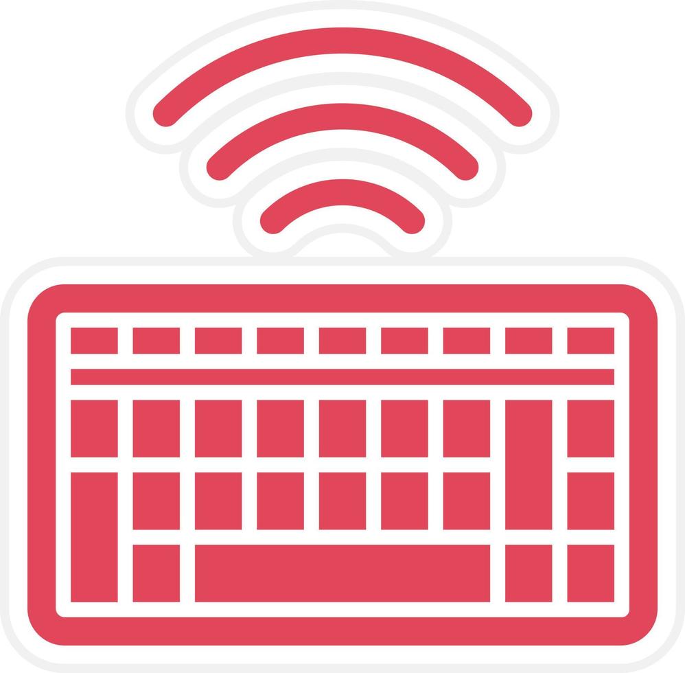 Wireless Keyboard Icon Style vector