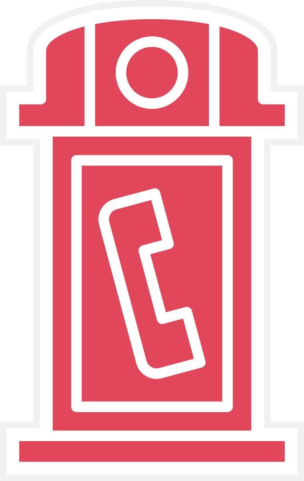 Phone Booth Icon Style vector