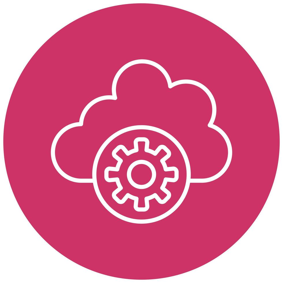 Cloud Settings Icon Style vector