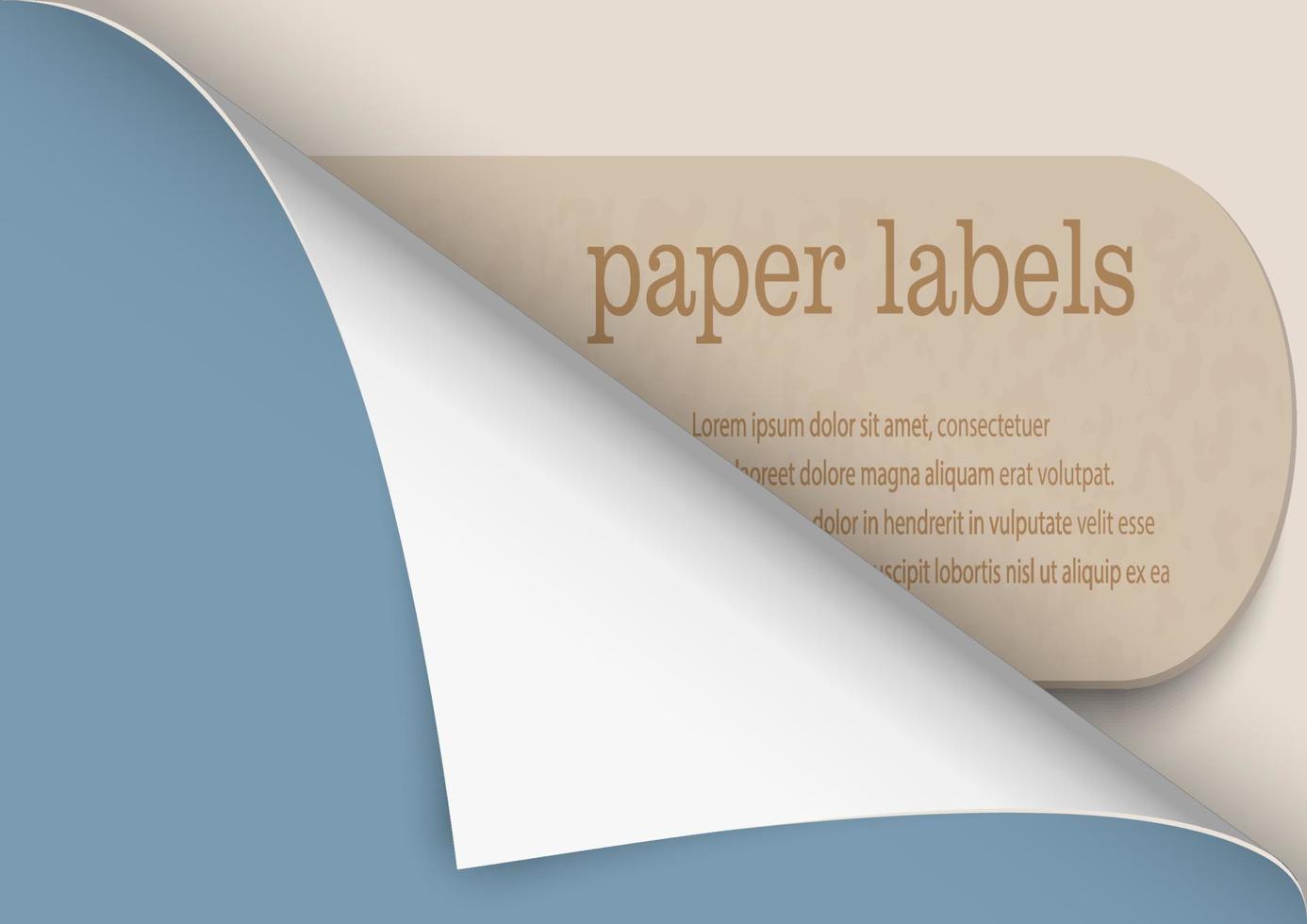 Empty paper label vector
