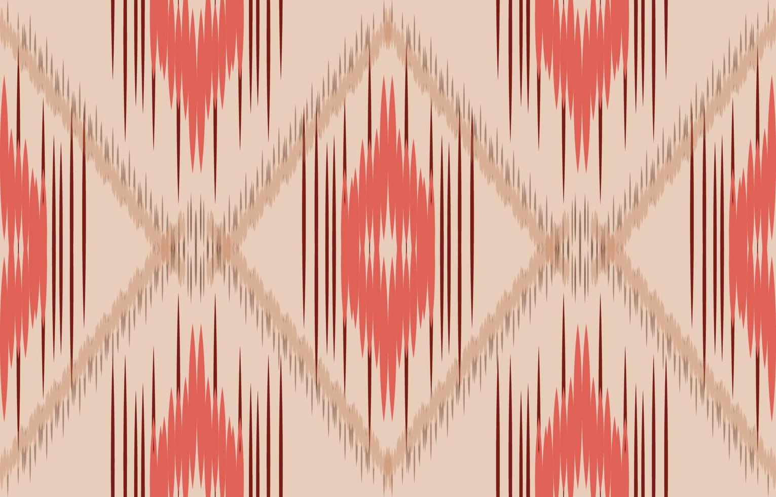 tela ikat de patrones sin fisuras estilo de bordado tradicional étnico geométrico. diseño para fondo, alfombra, estera, sarong, ropa, ilustración vectorial. vector