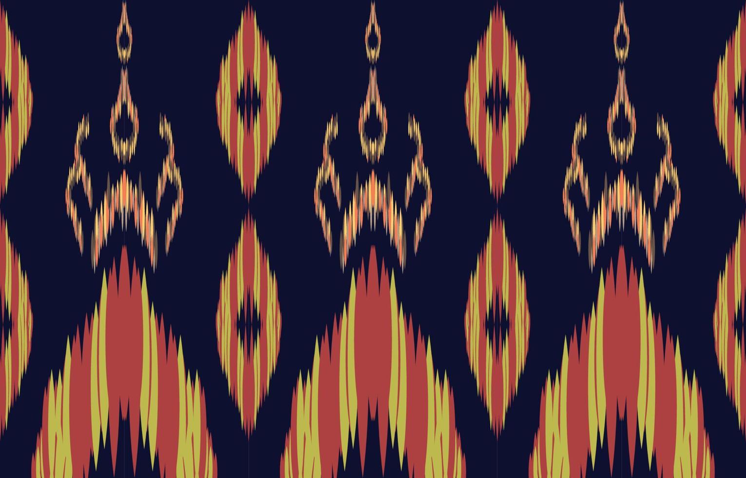 fabric ikat seamless pattern geometric ethnic traditional embroidery style.Design for background,carpet,mat,sarong,clothing,Vector illustration. vector
