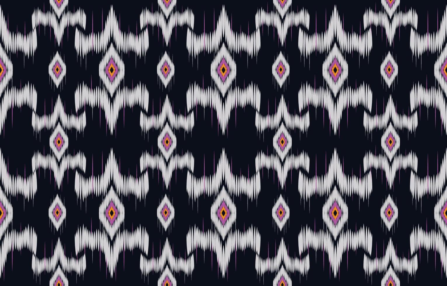 fabric ikat seamless pattern geometric ethnic traditional embroidery style.Design for background,carpet,mat,sarong,clothing,Vector illustration. vector