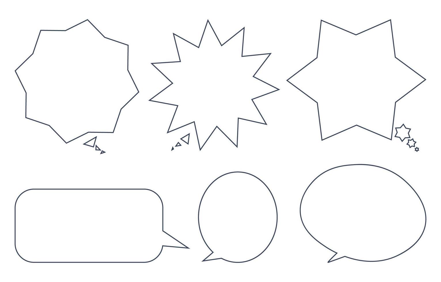 Set speech bubble on a white background, vector speaking or chat talk box , icon balloon text or communication,speak cloud for cartoon and comic, message dialog