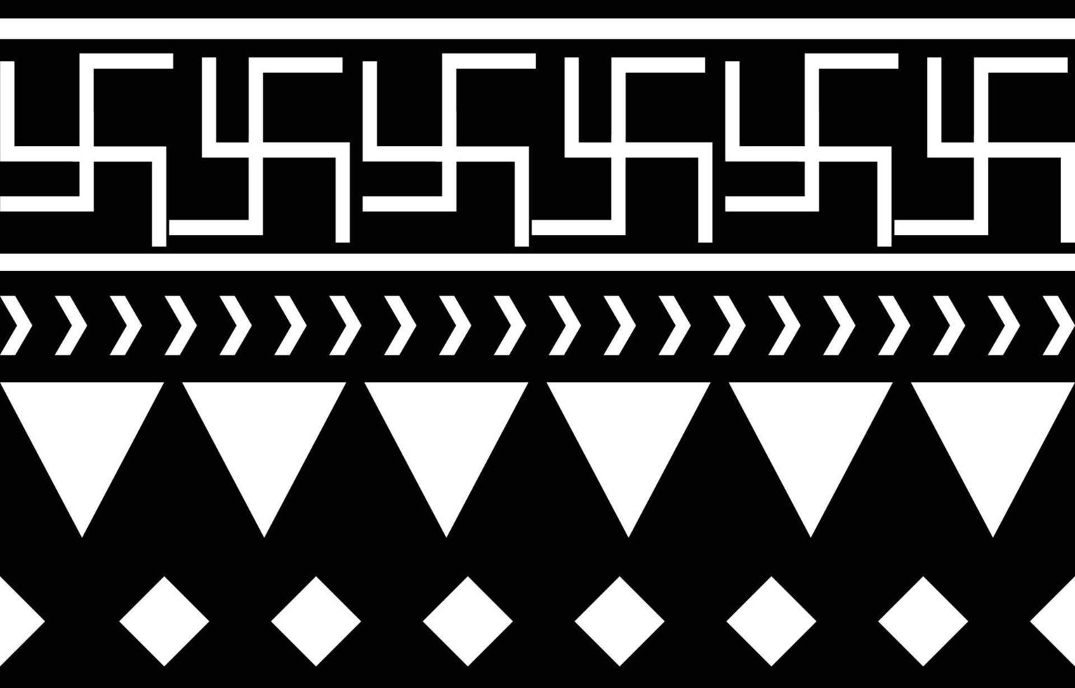 Tribal Black and white Abstract ethnic geometric pattern design for background or wallpaper.vector illustration To print fabric patterns, rugs, shirts, costumes, turban, hats, curtains. vector
