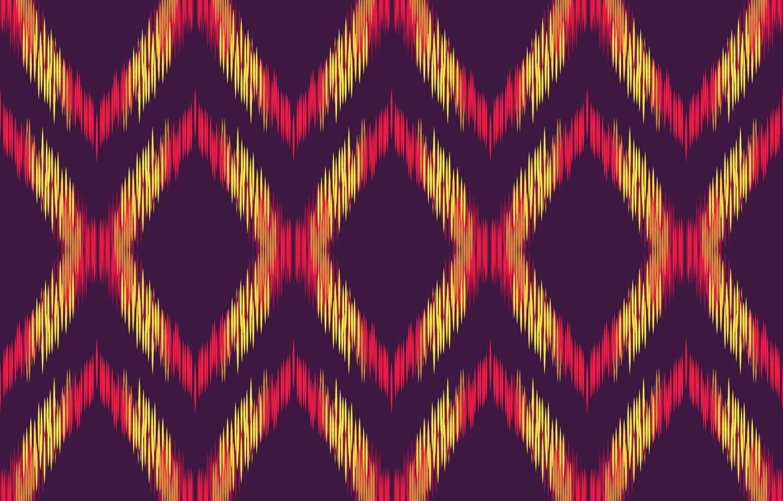 tela ikat de patrones sin fisuras estilo de bordado tradicional étnico geométrico. diseño para fondo, alfombra, estera, sarong, ropa, ilustración vectorial. vector