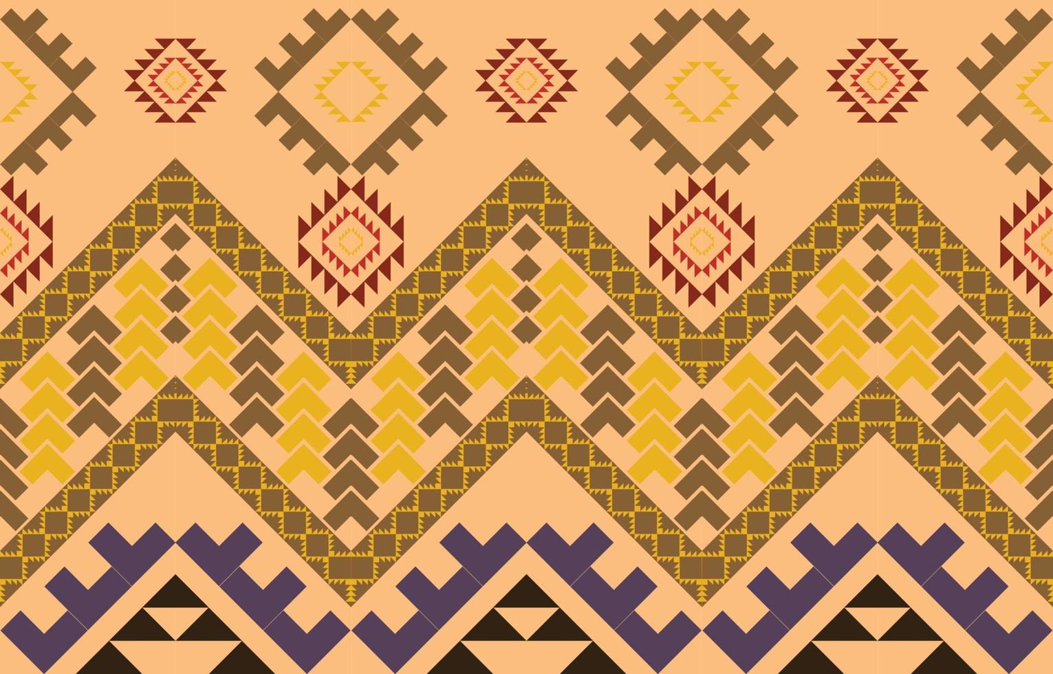 Navajo fabric seamless pattern geometric tribal ethnic traditional background,native American Design Elements, Design for carpet,wallpaper,clothing,rug,interior,Vector illustration embroidery. vector