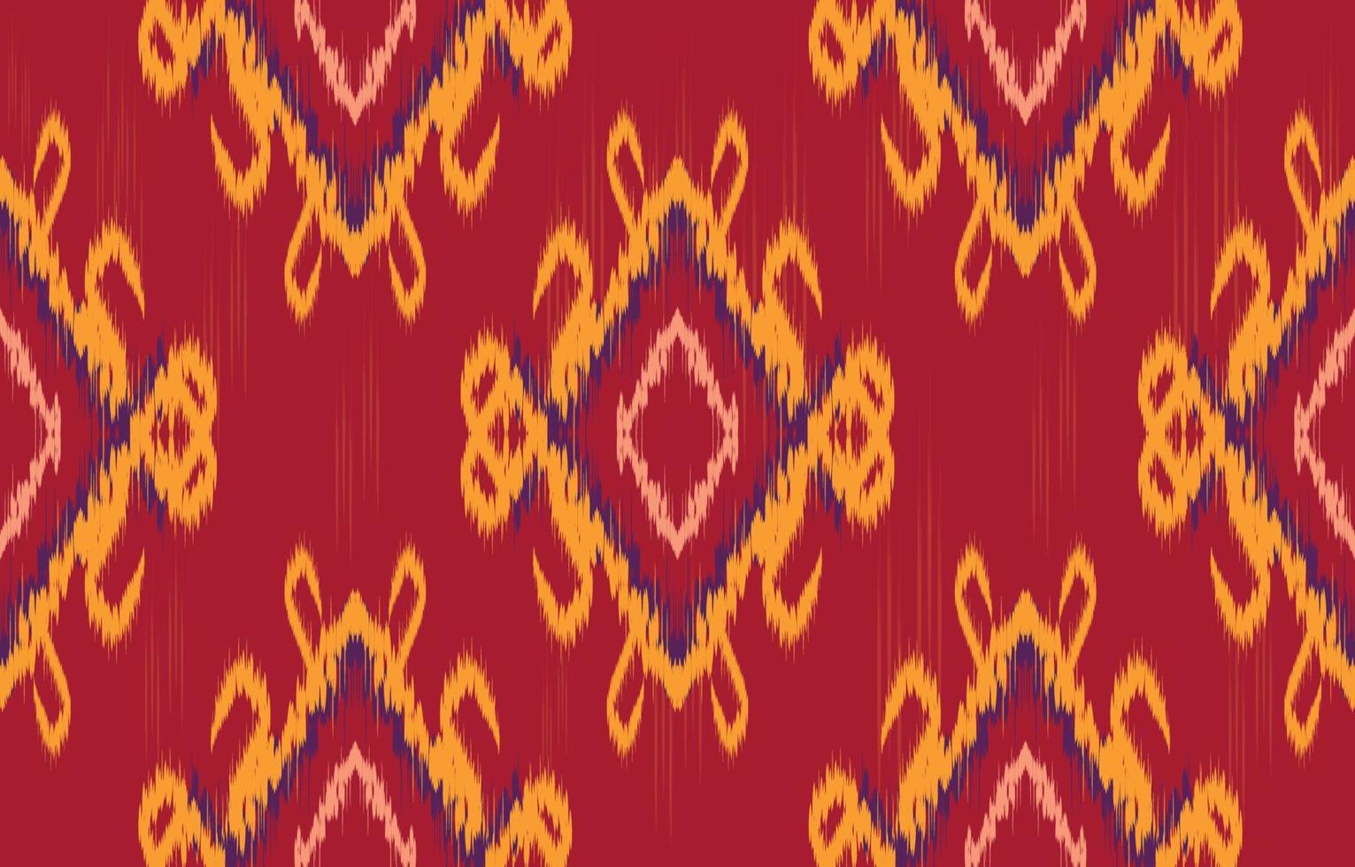 fabric ikat seamless pattern geometric ethnic traditional embroidery style.Design for background,carpet,mat,sarong,clothing,Vector illustration. vector