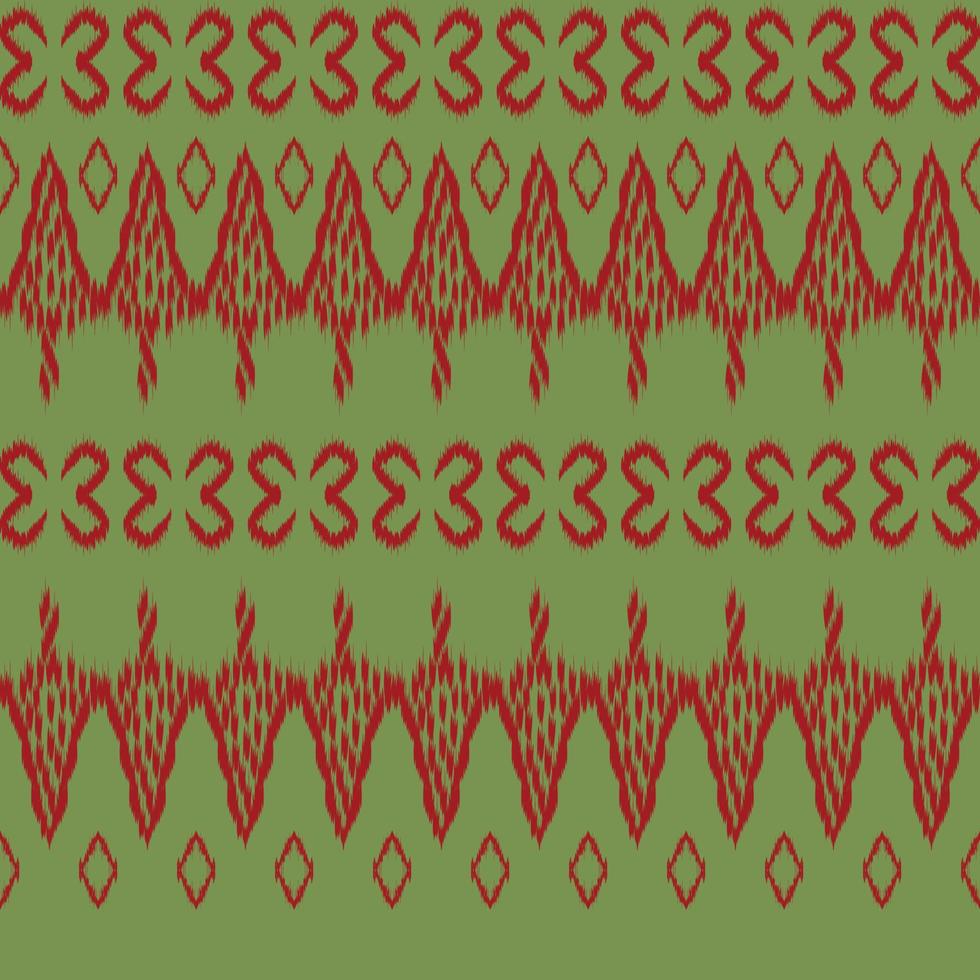 patrón sin costuras, patrón de tela de suéter rojo y verde, ikat de invierno de navidad y año nuevo, patrón de tejido de ropa de santa claus. vector