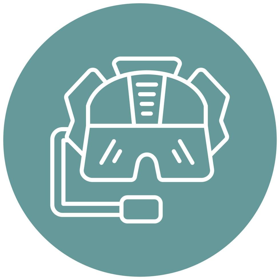 Pilot Helmet Icon Style vector