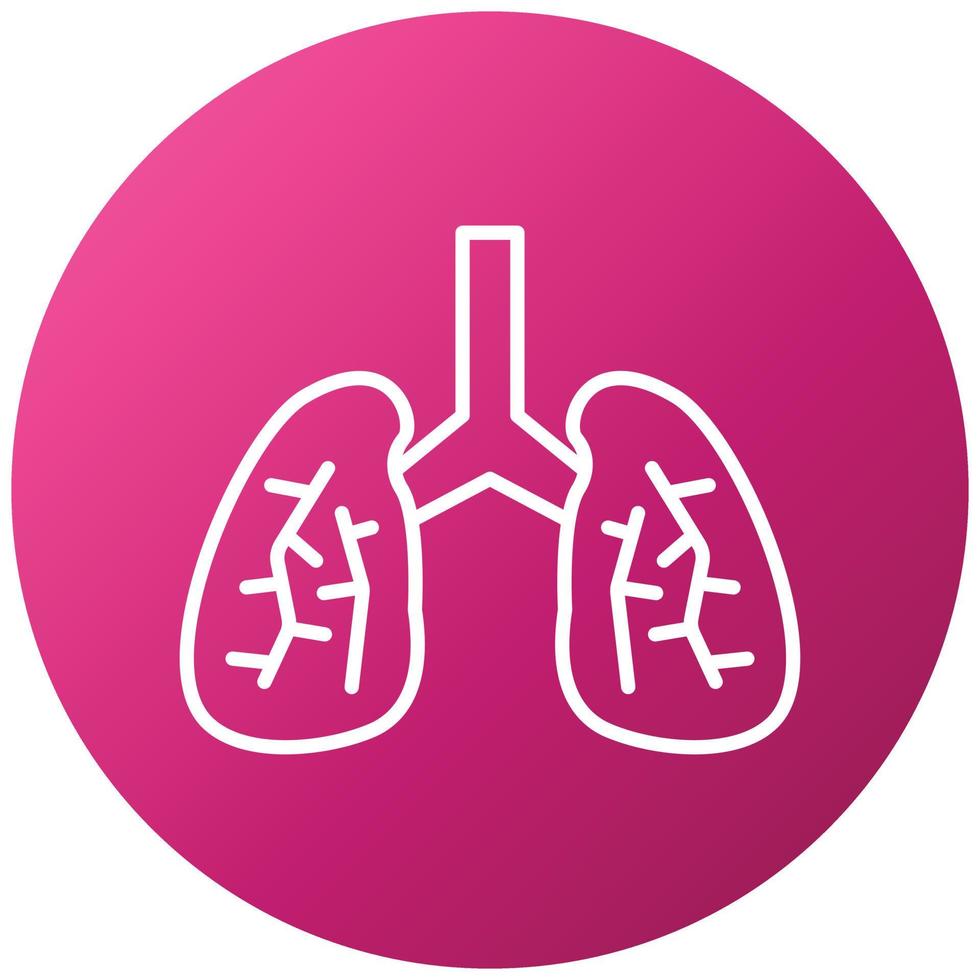 Lungs Icon Style vector