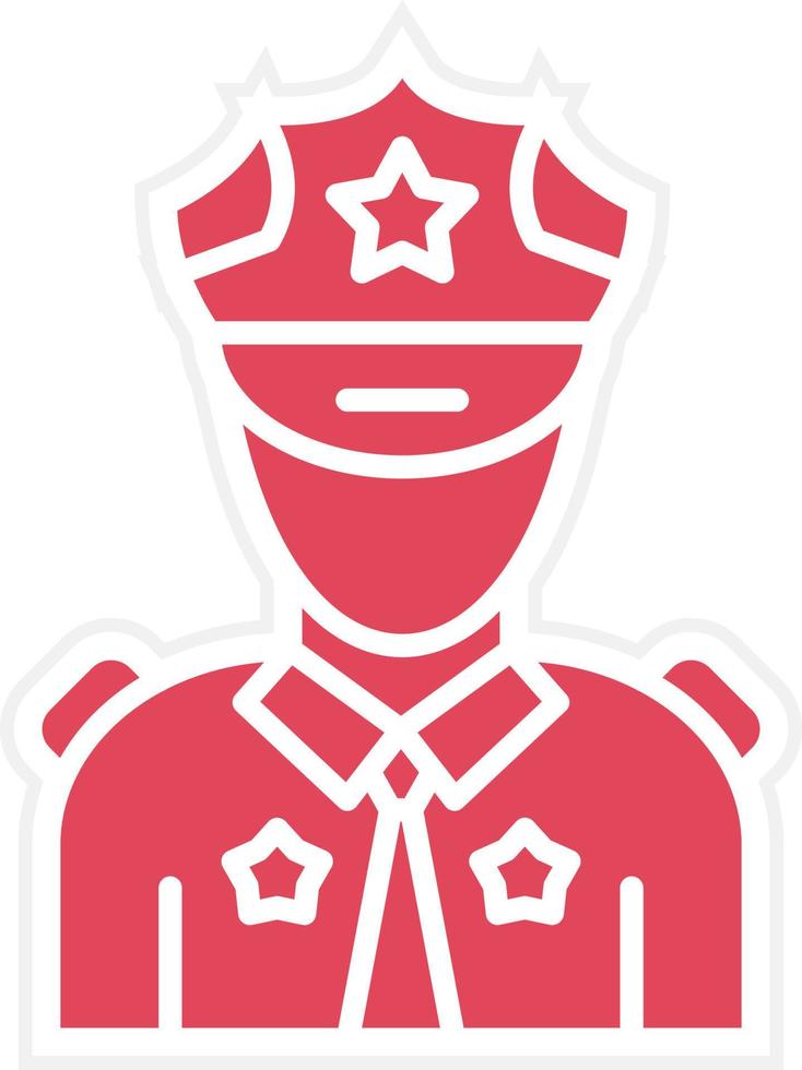 estilo de icono de guardia de seguridad vector