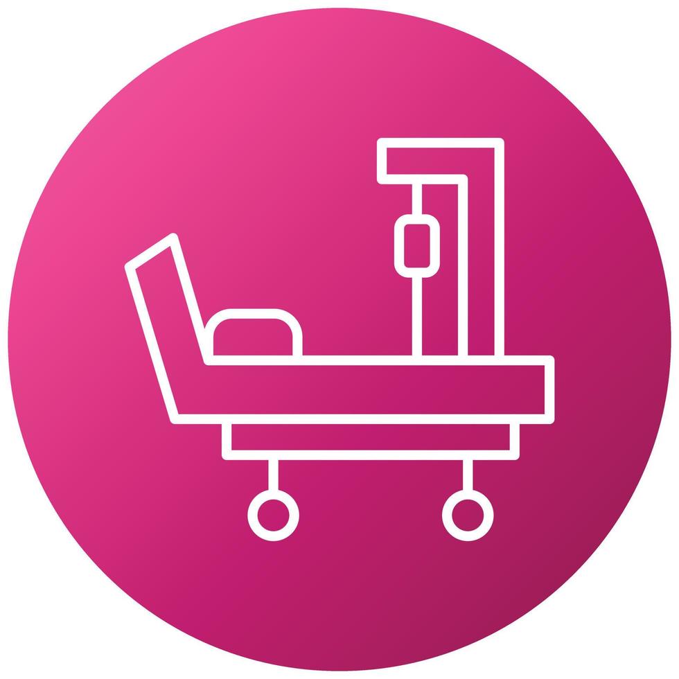 Hospital Bed Icon Style vector