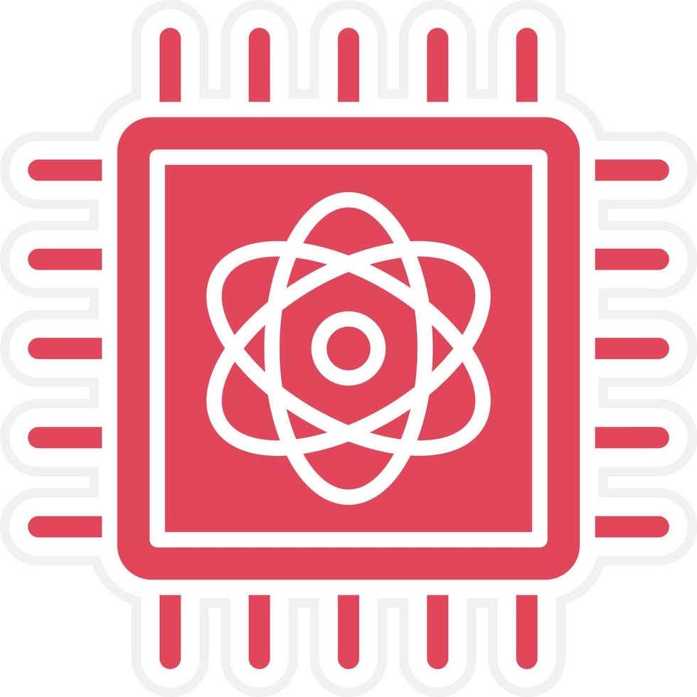 Quantum Computing Icon Style vector