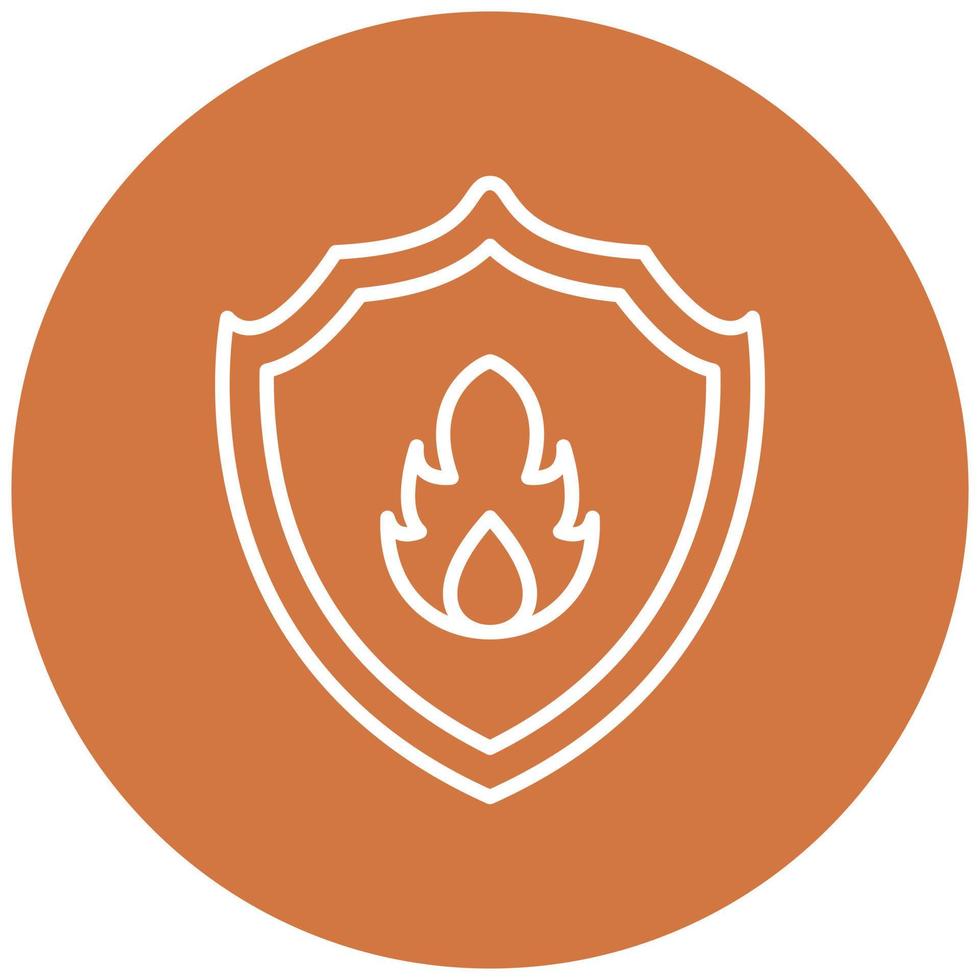 Fire Shield Icon Style vector