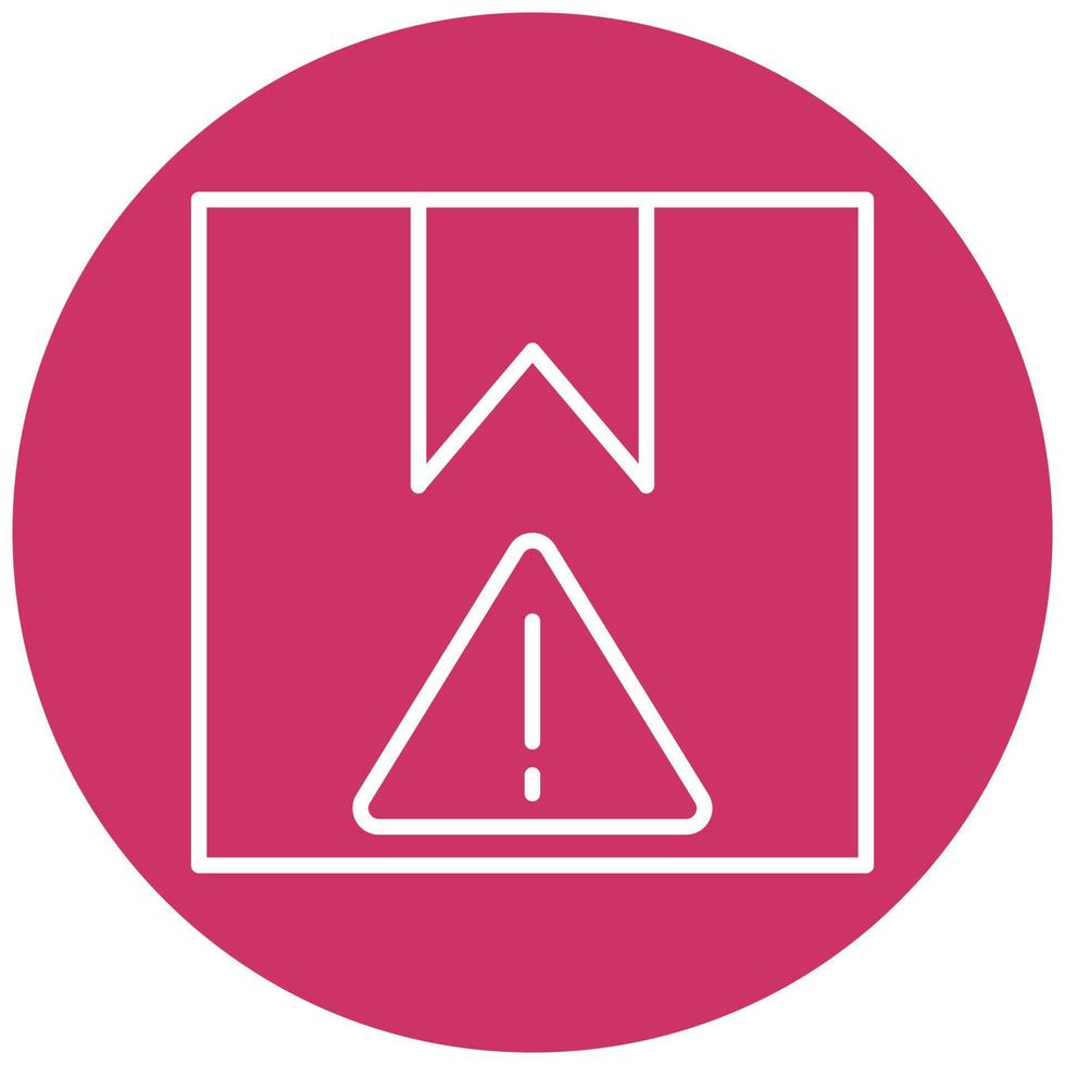 Delivery Warning Icon Style vector