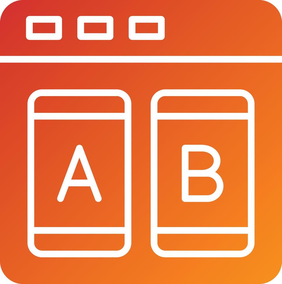 AB Testing Icon Style vector