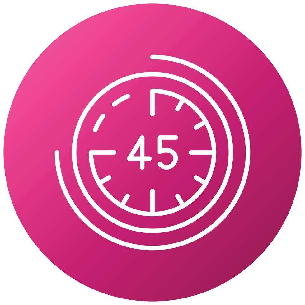 45 Minutes Icon Style vector