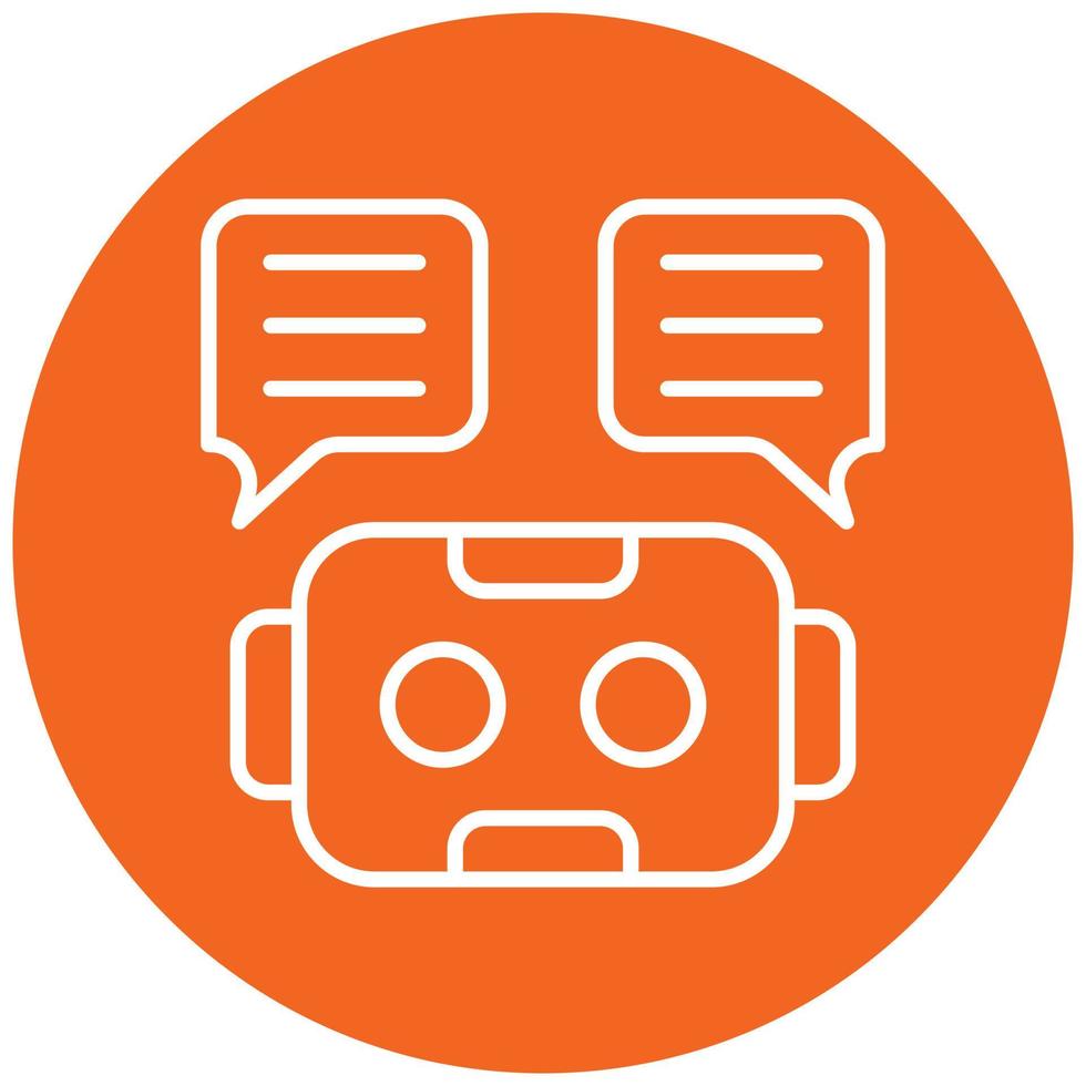 Chat Bot Icon Style vector