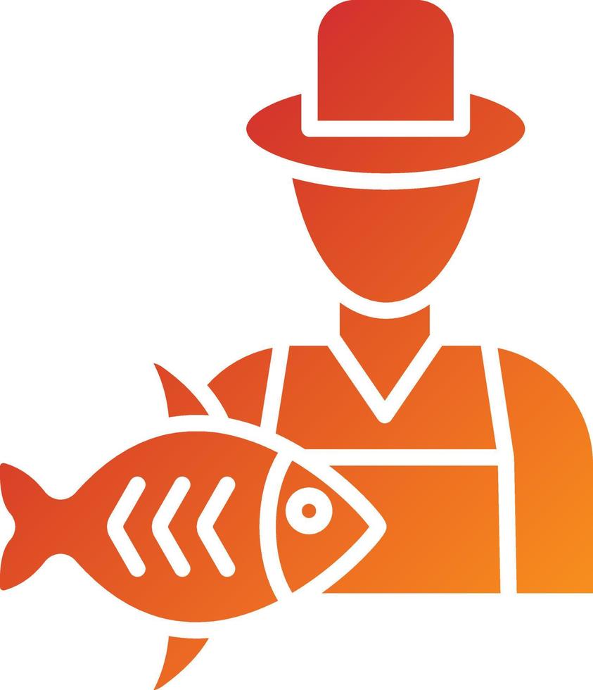 Fisherman Icon Style vector