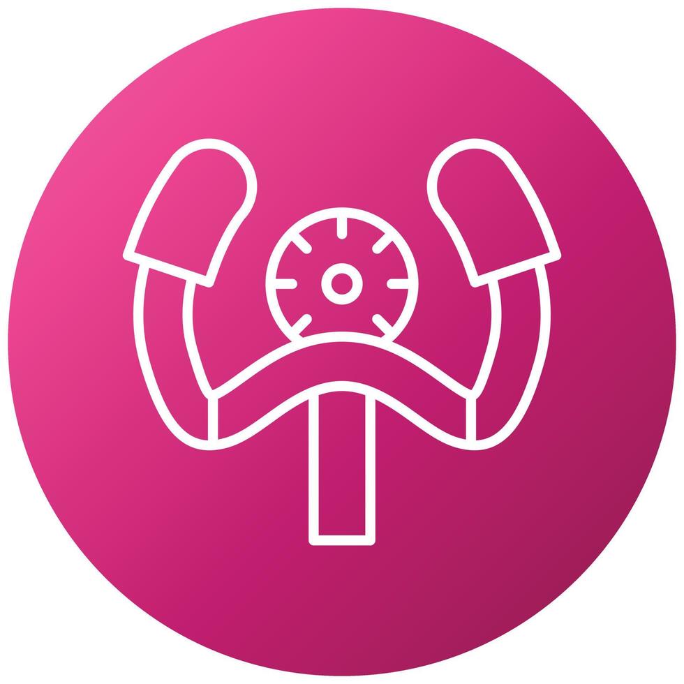 Aeroplane Steering Wheel Icon Style vector