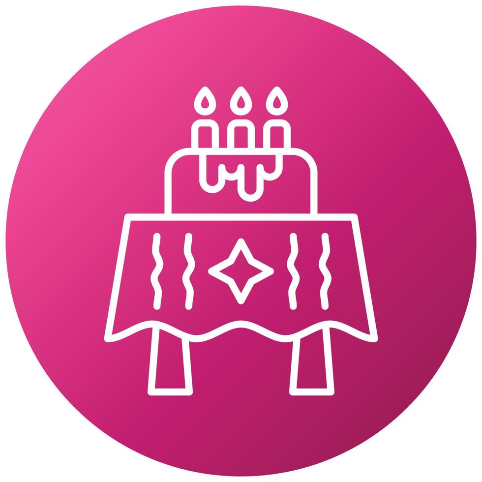 Birthday Table Icon Style vector