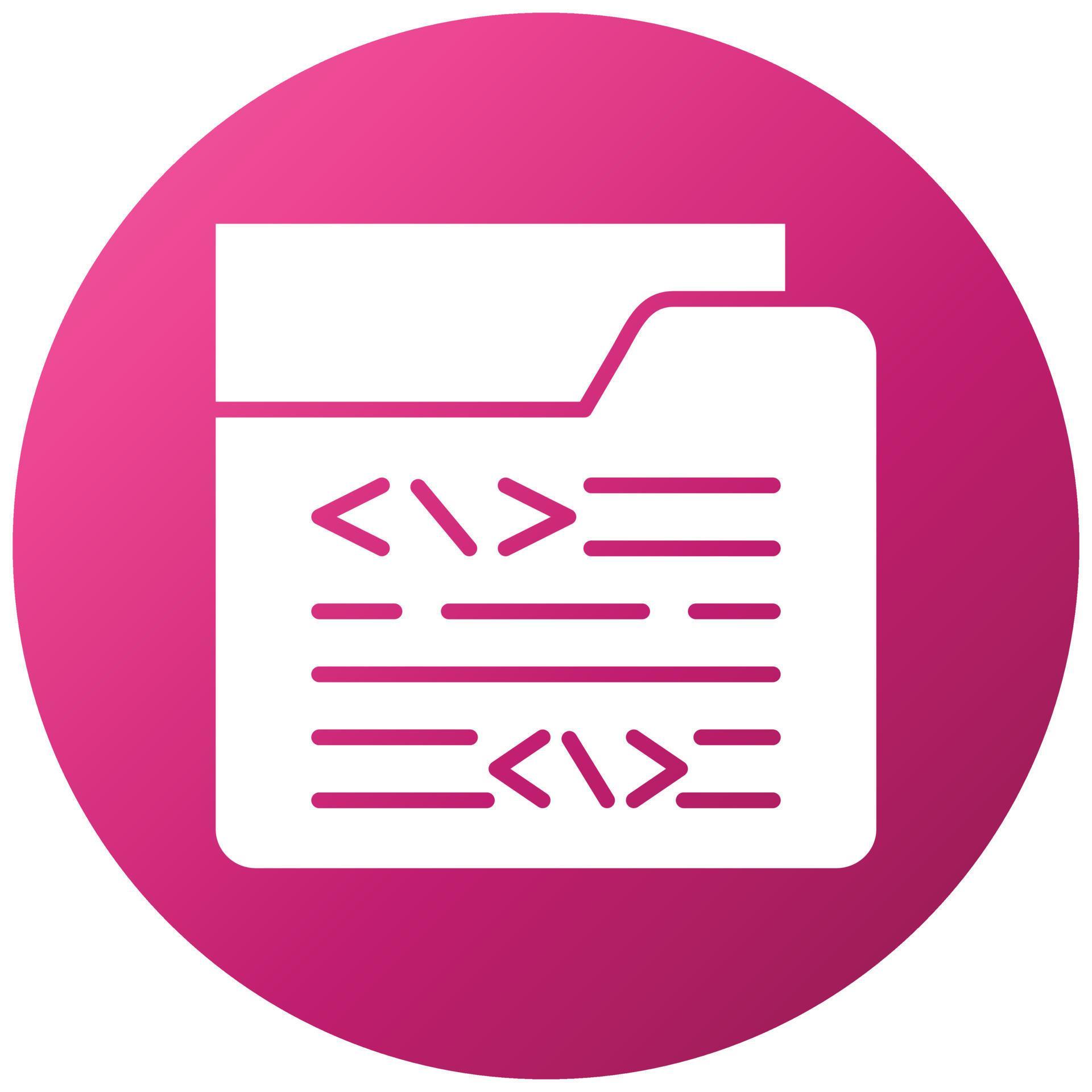 Coding Folder Icon Style 7384842 Vector Art at Vecteezy