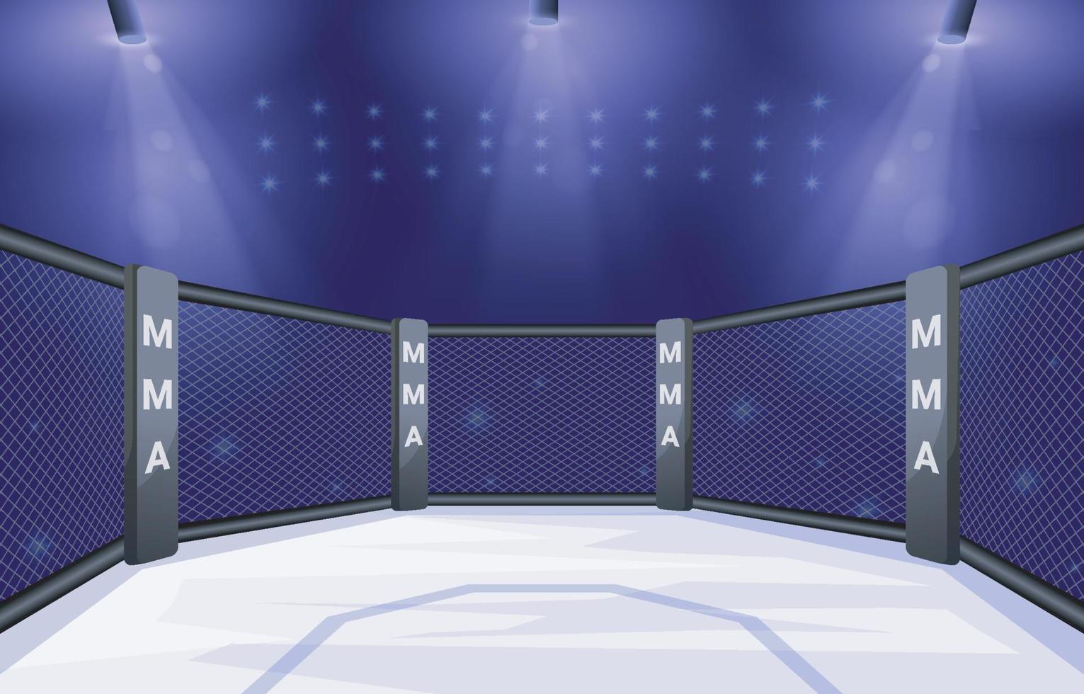 MMA Octagon Stage Background vector