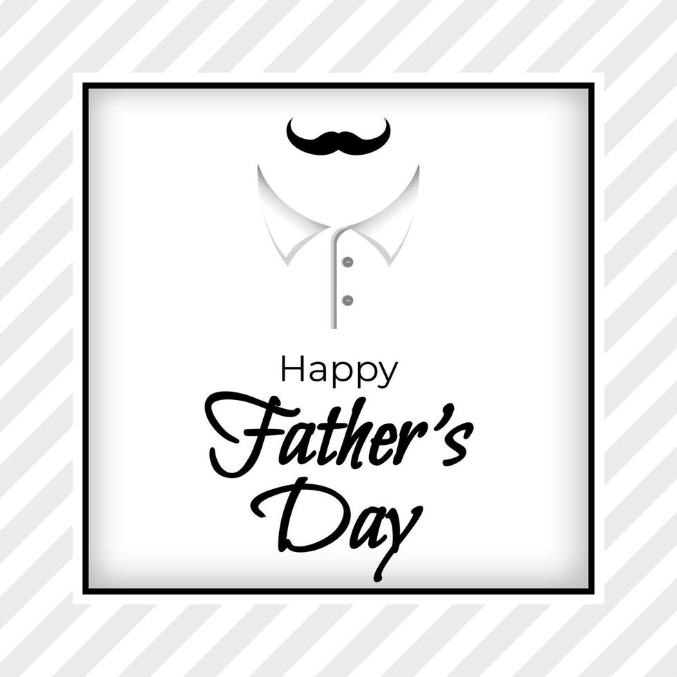 black and white monochrome happy father day background with strip line vector