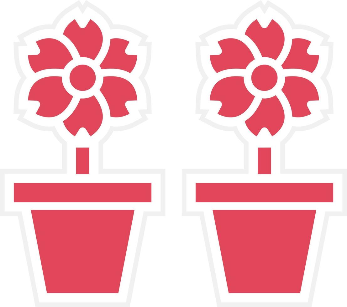 estilo de icono de flores vector