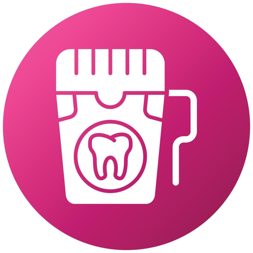 estilo de icono de hilo dental vector