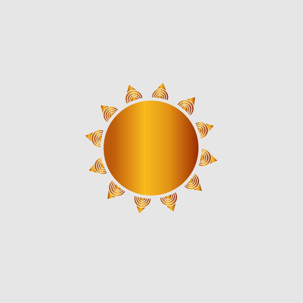 luxury golden mandala design background inlaid in white background vector