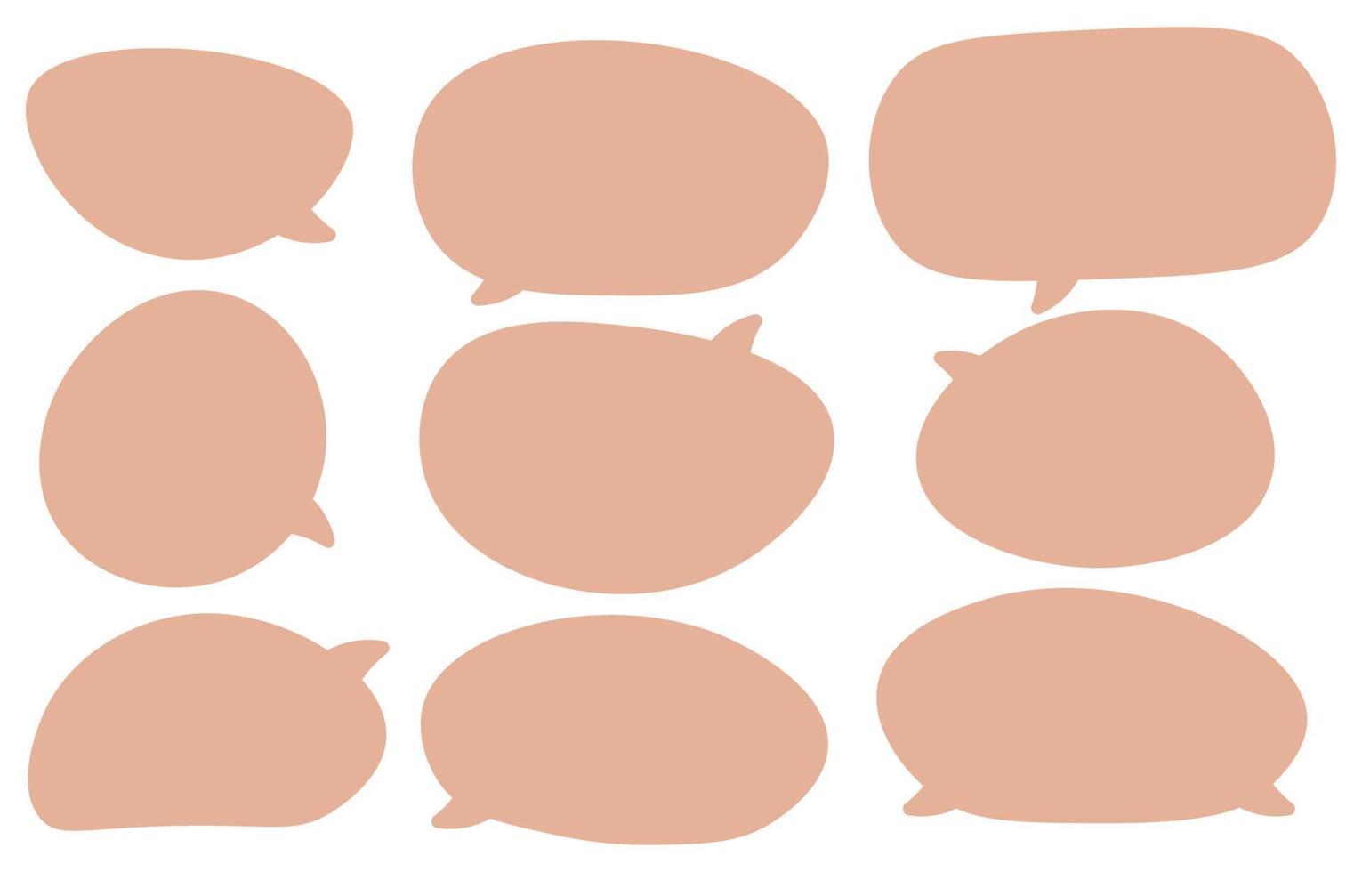 Set hand drawn speech bubbles on dark background. chat box or chat vector square message or communication icon Cloud speaking for comics and comics message dialog