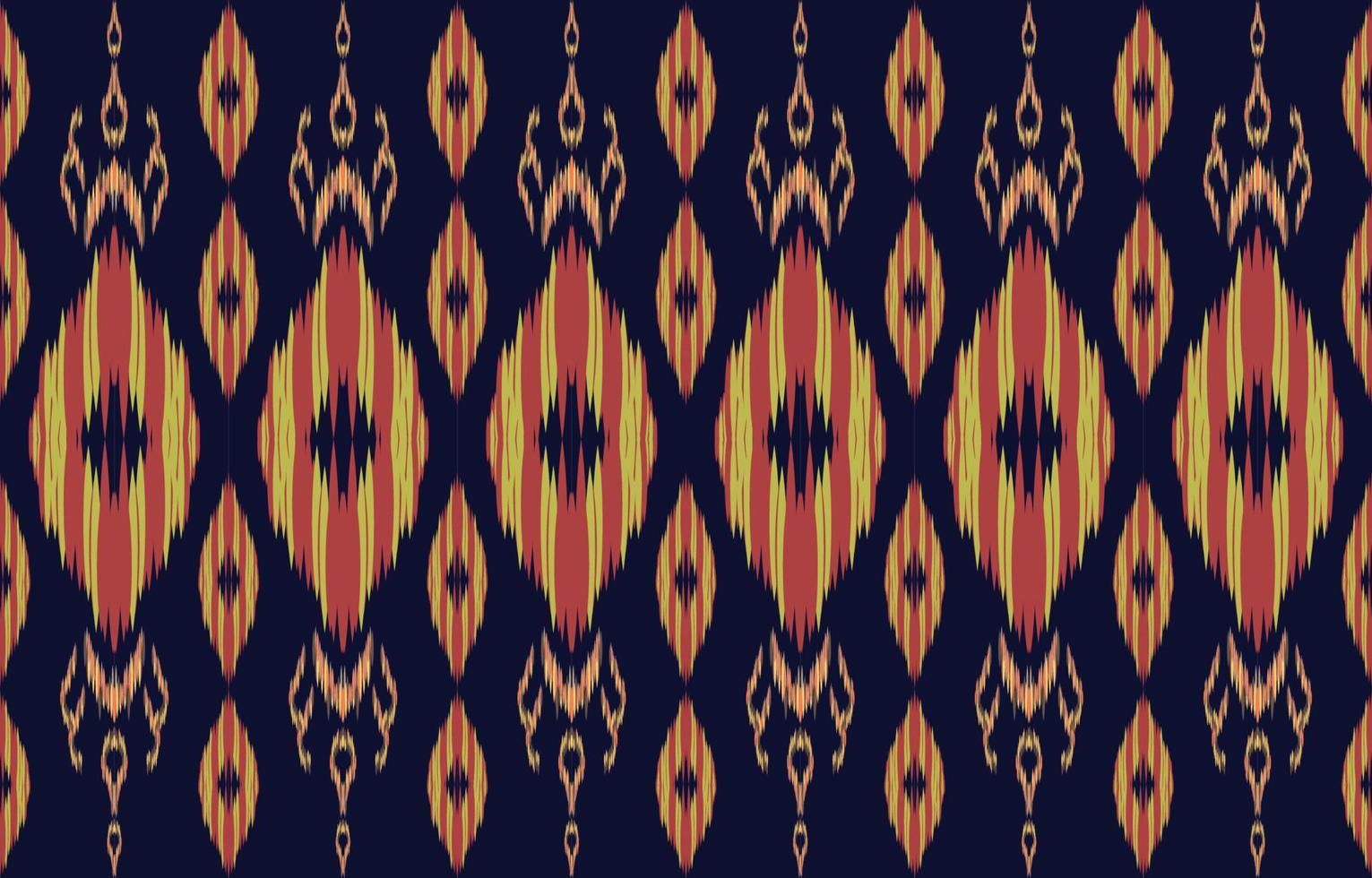 fabric ikat seamless pattern geometric ethnic traditional embroidery style.Design for background,carpet,mat,sarong,clothing,Vector illustration. vector