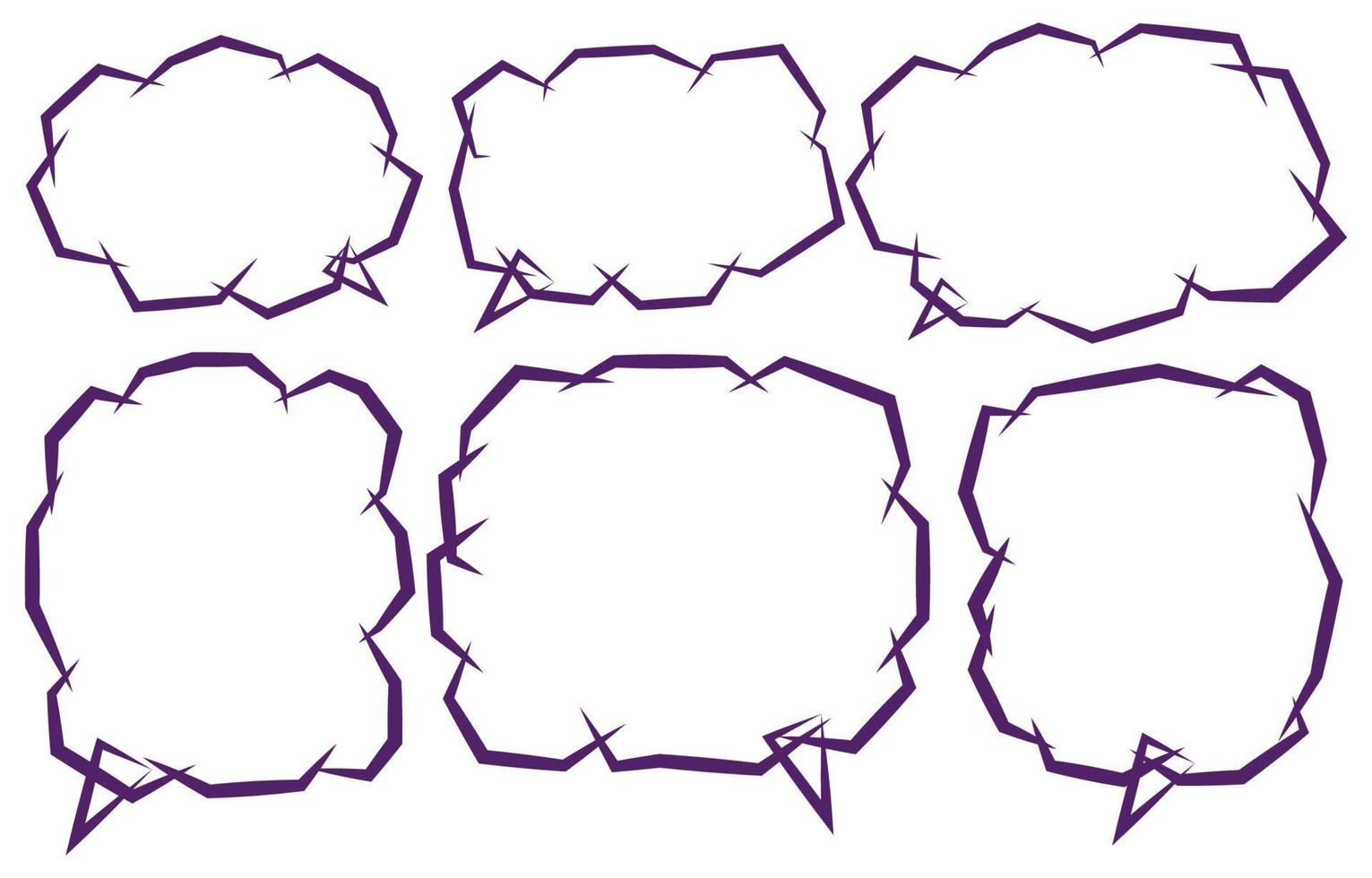 establecer burbujas de discurso sobre fondo blanco. cuadro de chat o mensaje cuadrado de vector de chat o nube de icono de comunicación que habla para cómics y diálogo de mensajes de cómics