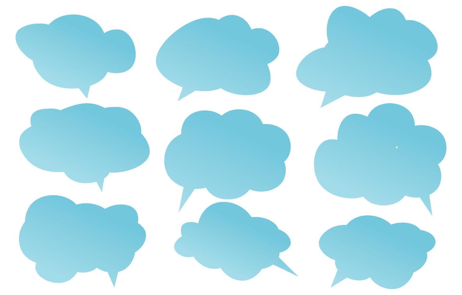 Set speech bubbles on white background. chat box or chat vector square message or communication icon Cloud speaking for comics and minimal message dialog