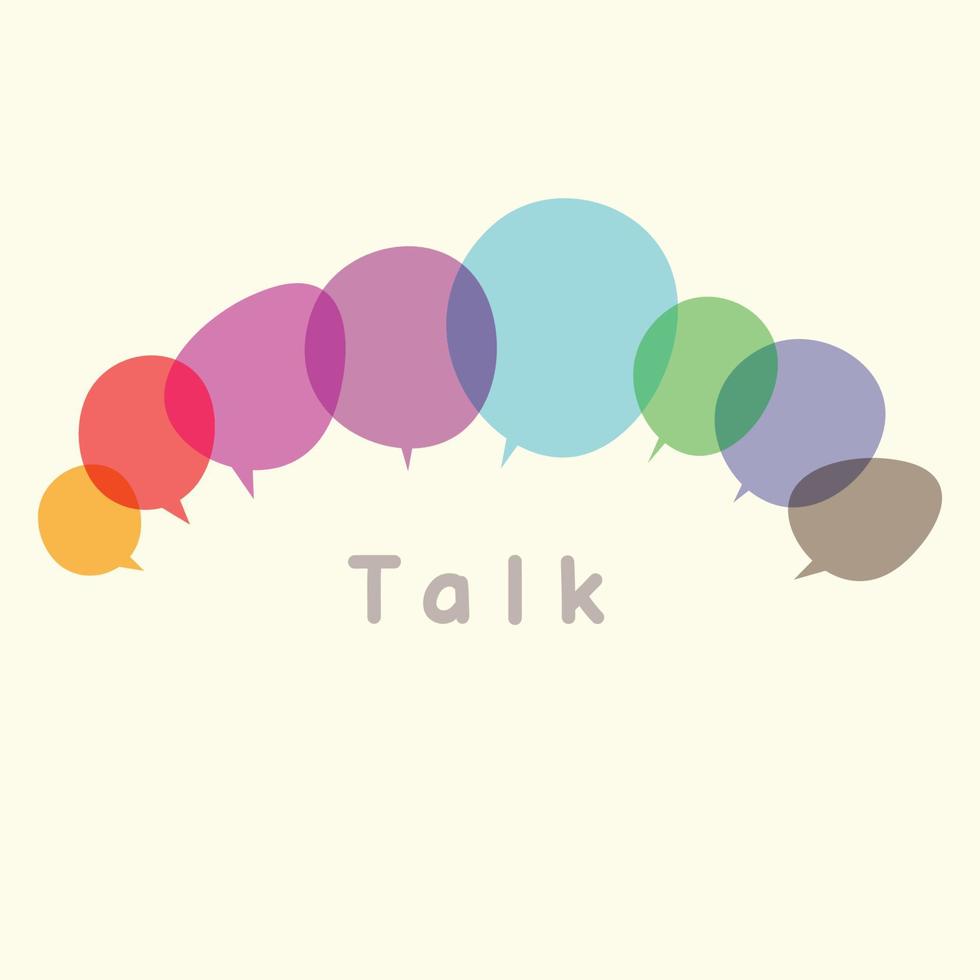 Colorful speech bubbles vector, communication and conversation concept, speaking illustration vector