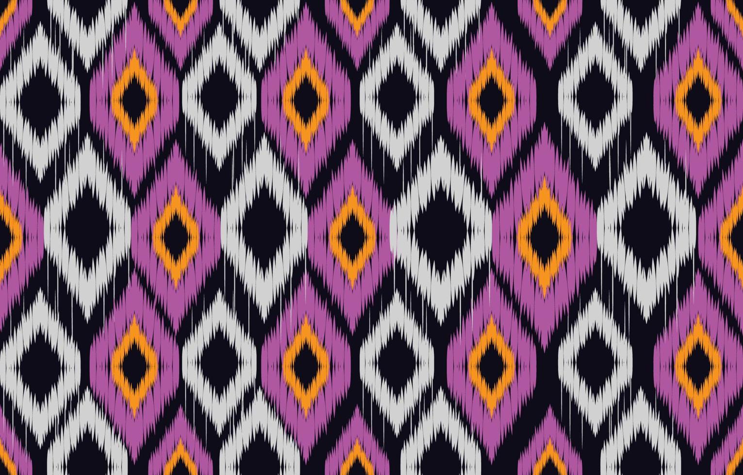 tela ikat de patrones sin fisuras estilo de bordado tradicional étnico geométrico. diseño para fondo, alfombra, estera, sarong, ropa, ilustración vectorial. vector