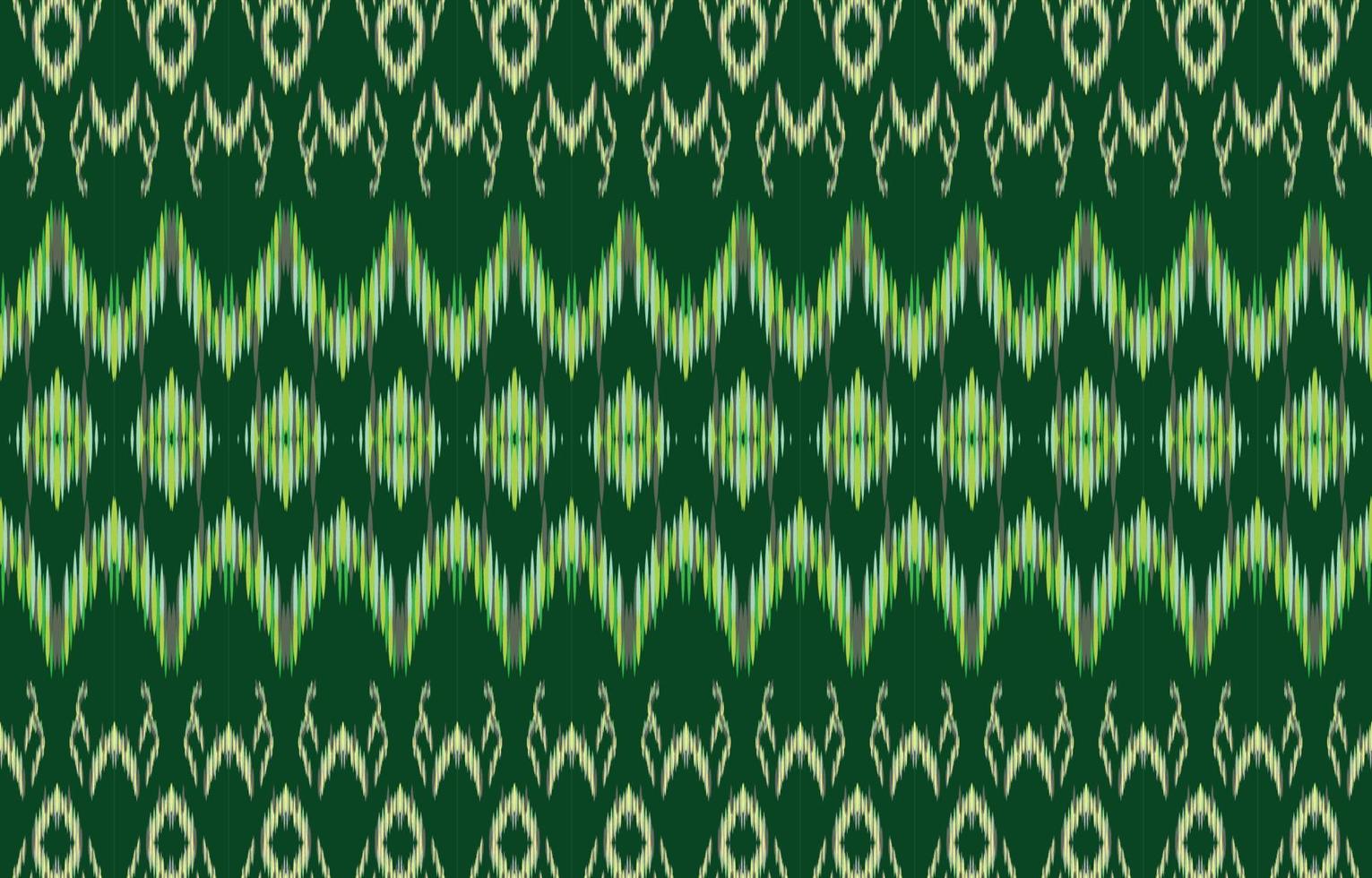 fabric ikat seamless pattern geometric ethnic traditional embroidery style.Design for background,carpet,mat,sarong,clothing,Vector illustration. vector