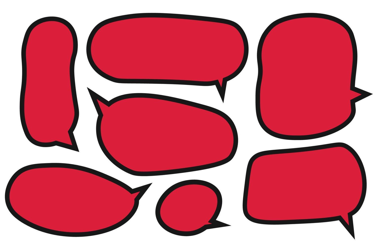 Set speech bubbles on white background. chat box or chat vector doodle message or communication icon Cloud speaking for comics and comics message dialog